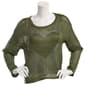 Juniors No Comment Heart Intarsia Sweater - Green - image 1