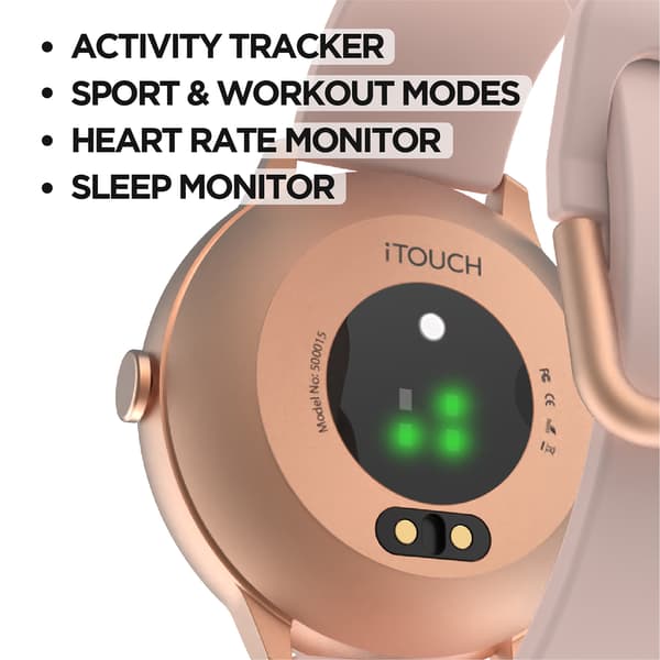 Unisex iTouch Round Rose Gold Smartwatch - 500015R-42-C02