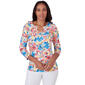 Plus Size Hearts of Palm Always Be My Navy Watercolor Floral Tee - image 1