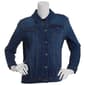 Womens Tahari Long Sleeve Classic Trucker Denim Jacket - image 1