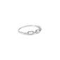 Haus of Brilliance Sterling Silver Diamond Paperclip Band Ring - image 2