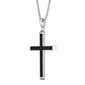 Mens Lynx Stainless Steel Black Ion Plating Chain Cross Pendant - image 2