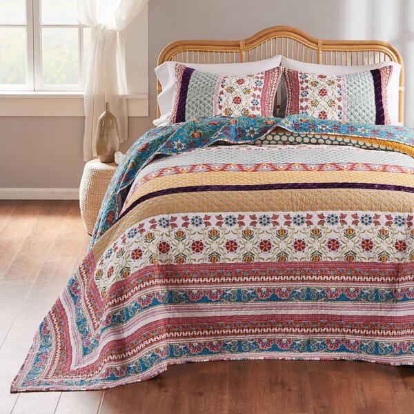 Greenland Home Fashions&#40;tm&#41; Thalia Velvet Embellished Bedspread Set - image 
