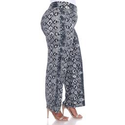 Plus Size White Mark Snakeskin Palazzo Pants