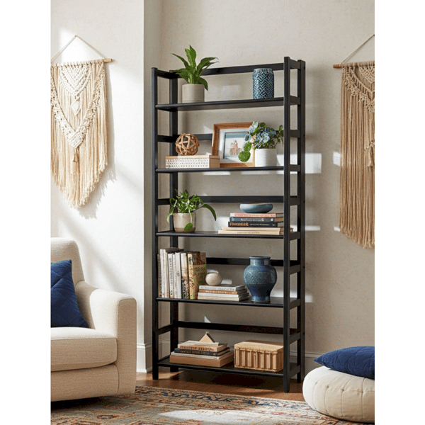 Fairway Avenue Home(tm) Solid Acacia 5 Tier Folding Bookcase - image 
