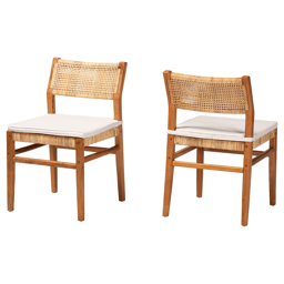 bali & pari Chatura Mahogany Wood 2pc. Dining Side Chair Set