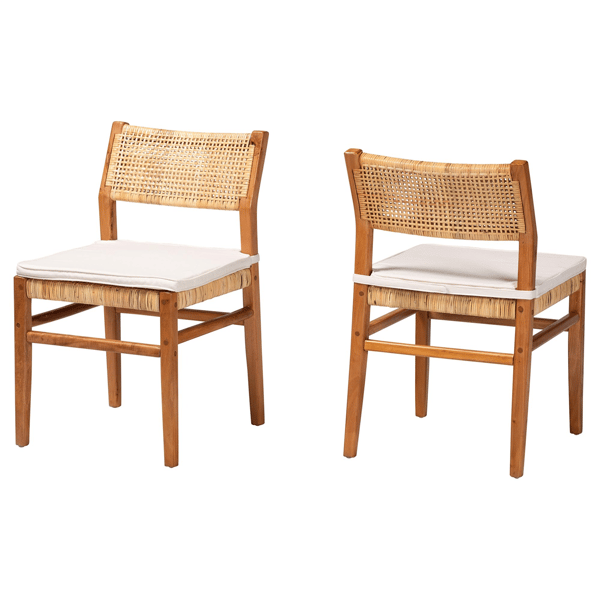 bali & pari Chatura Mahogany Wood 2pc. Dining Chair Set