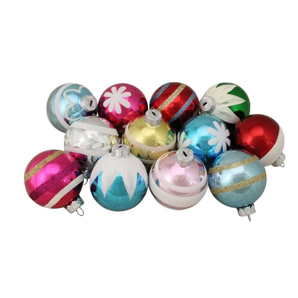 Northlight Seasonal Multi-Color Christmas Ornaments - Set of 12