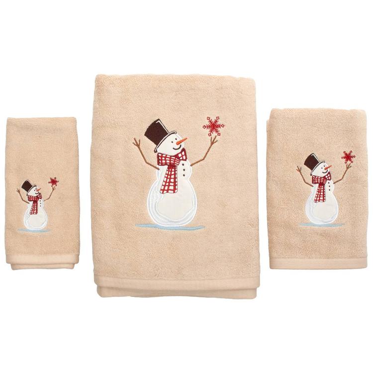 Avanti Snowman Christmas Towel Collection