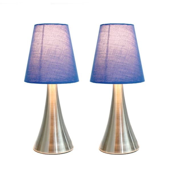 Simple Designs Valencia Touch Table Lamp Set w/Shade-Set of 2