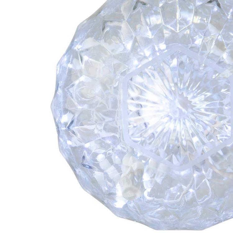Northlight Seasonal Clear LED Hanging Crystal Sphere Décor