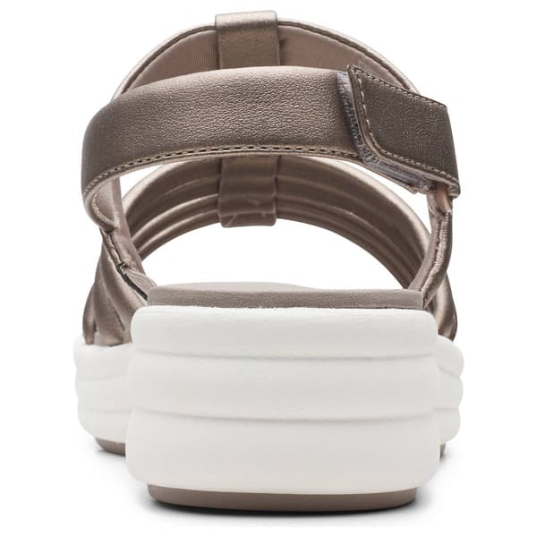 Womens Clarks® Cloudsteppers™ Drift Ease Metallic Wedge Sandals