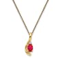 Gemstones Classics&#40;tm&#41;14kt. Yellow Gold Red Ruby Pendant Necklace - image 1