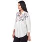 Womens Ruby Rd. Batik Blush Woven Button Front Blouse - image 3