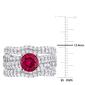 Gemstone Classics&#8482; Lab Created Ruby & White Sapphire Bridal Set - image 4