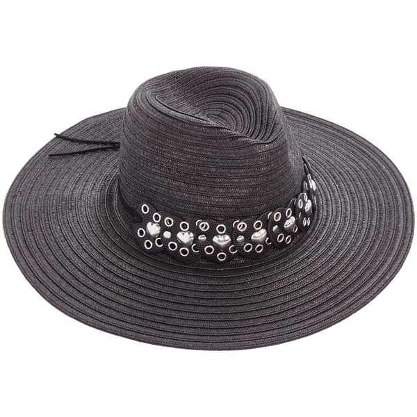 Womens Steven Madden Heart Band Panama Hat - image 