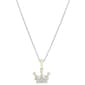 Diamond Classics™ Yellow Gold Plated & Diamond Crown Pendant - image 2