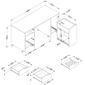 South Shore Crea Pure White Sewing Craft Table w/ Wheels - image 9