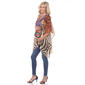 Womens White Mark Zebra Print Maternity Poncho - image 2