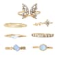 Jessica Simpson 7pc. Butterfly & Moonstone Rings - image 2