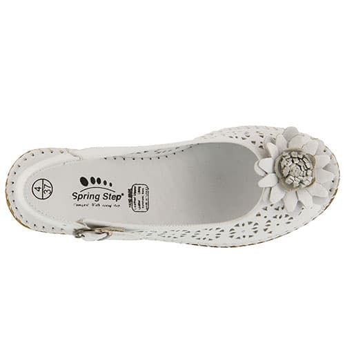 Womens Spring Step Belford Slingback Sandals – White