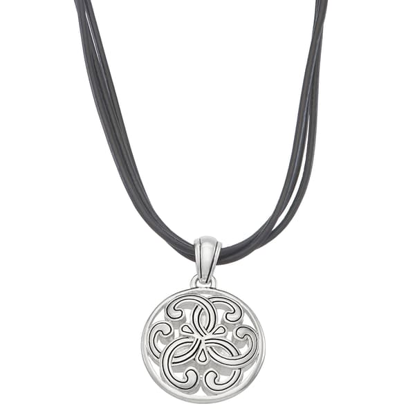 Napier Silver-Tone Pendant Necklace - image 