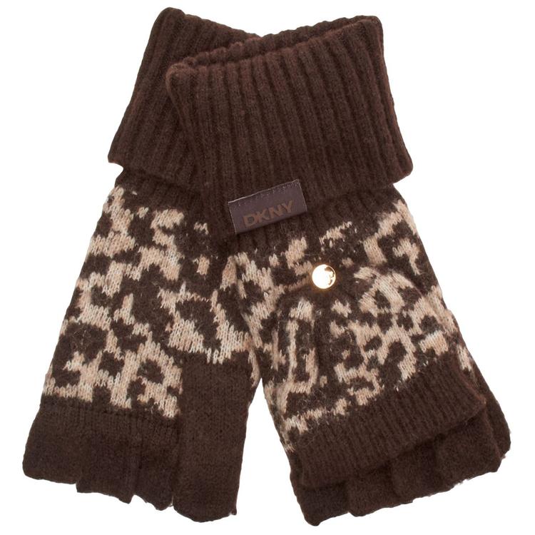 Womens DKNY City Animal Flip-Top Gloves