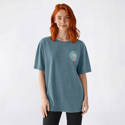 Juniors C-Life Mineral Wash Snoopy Surf Boyfriend Tee