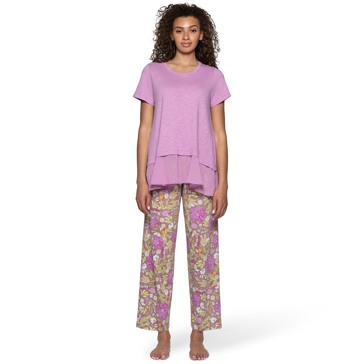Plus Size HUE® Harvest Floral Pajama Bottoms