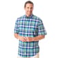 Mens Big & Tall Chaps Easy Care Button Down Shirt - Scuba Blue - image 1