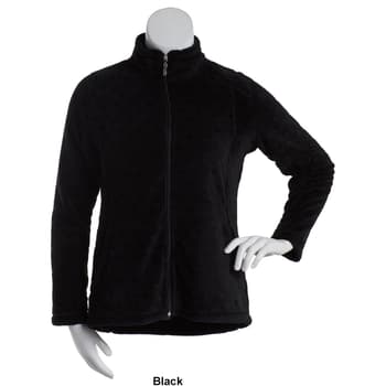 Womens Jason Maxwell Full Zip Mock Neck Soft Dot Fleece Jacket - Boscov's