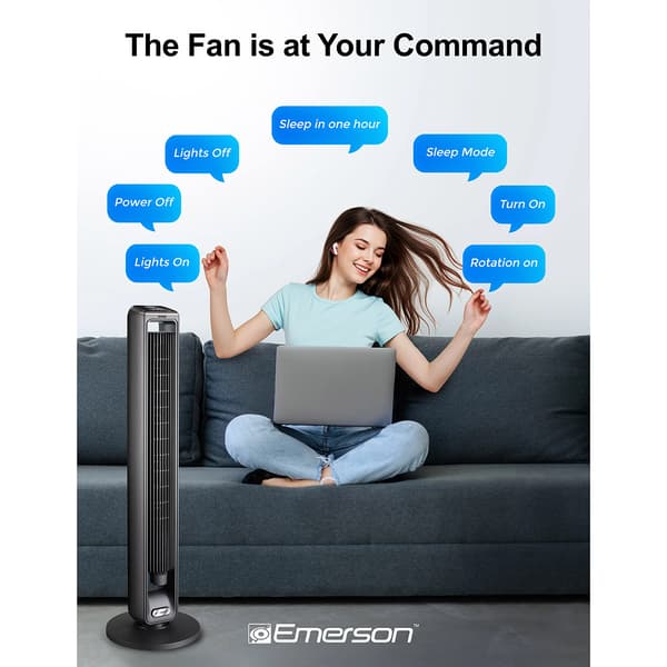 Emerson Smartvoice 42 Inch Tower Fan W/Remote