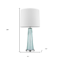 HomeRoots 29in Aqua Glass Buffet Lamp with Off White Empire Shade - image 3