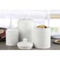 Home Essentials White Round Gridline Canisters - Set of 3 - image 1