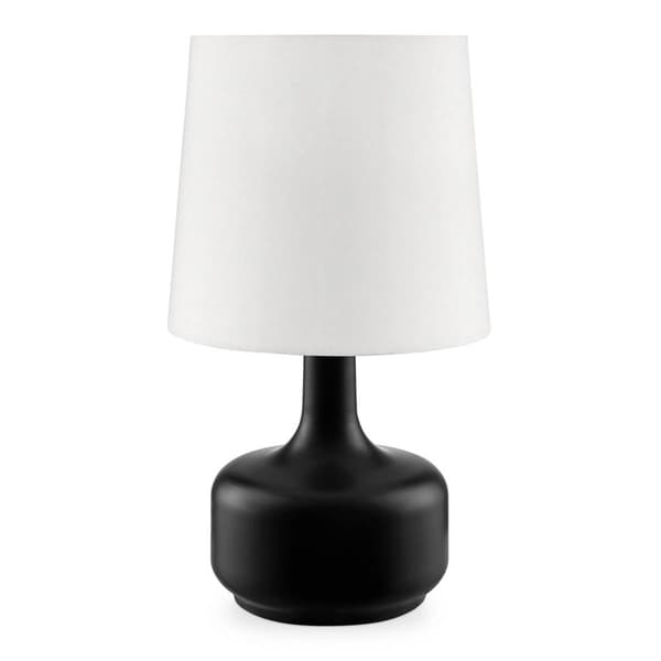 9th & Pike&#40;R&#41; 17in. White Shade Metal Bedside Table Lamp