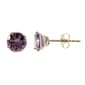 Gemstone Classics(tm) Created Amethyst 6mm 14kt Yellow Gold Earrings - image 1