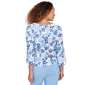 Womens Hearts of Palm Smooth Sailing 3/4 Sleeve Floral Blouse - image 2