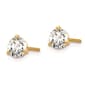 Pure Fire 14kt. Yellow Gold 3/4ctw. Lab Grown Diamond Earrings - image 2
