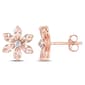 Gemstone Classics&#40;tm&#41; 3ctw. Morganite Floral Stud Earrings - image 1