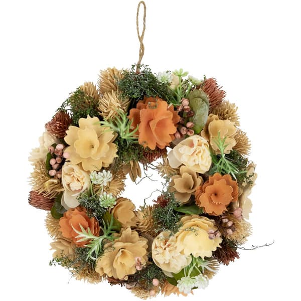 Northlight Seasonal Mixed Floral Artificial Spring Wreath w/ Cord