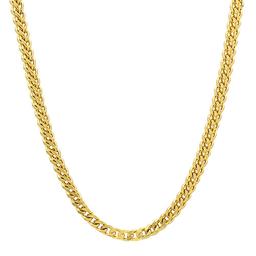 Mens Steeltime 18kt. Gold Plated Franco Box Chain
