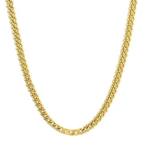 Mens Steeltime 18kt. Gold Plated Franco Box Chain - image 