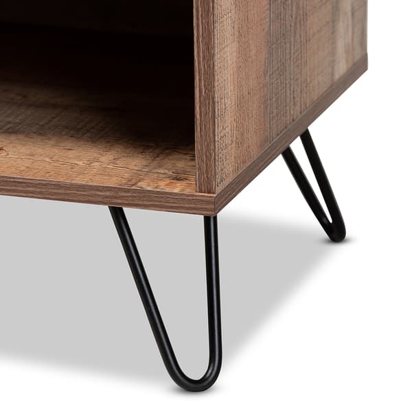 Baxton Studio Iver Rustic Oak TV Stand