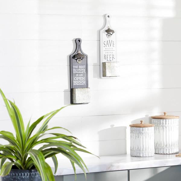 9th &amp; Pike® Kitchen Bottle Opener Wall Décor - Set of 2