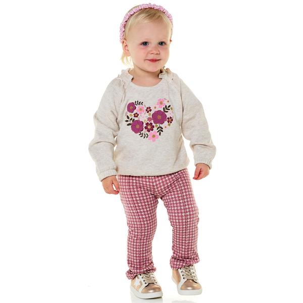 Baby Girl (12-24M) Kids Headquarters(R) Heart & Flower Pants Set - image 