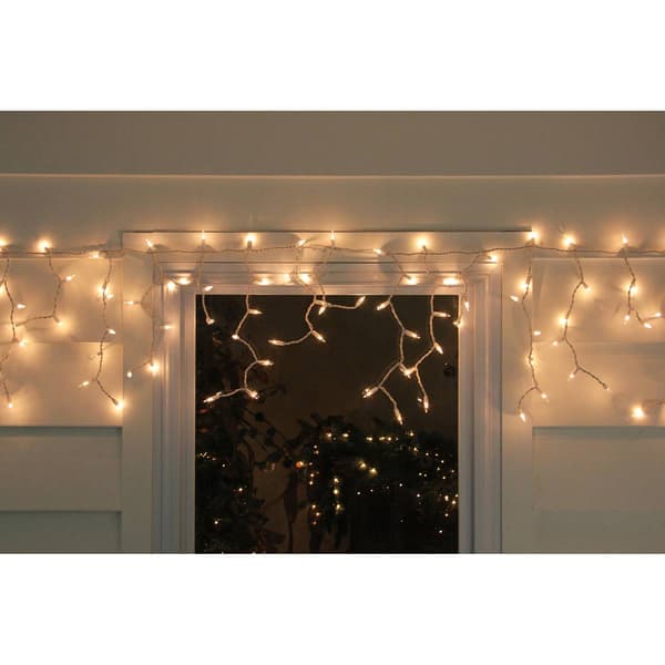 300 Shimmering Clear Mini Icicle Christmas Lights