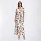 Womens Sandra Darren Floral Chiffon Surplice Neck Maxi Dress - image 1