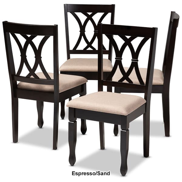 Baxton Studio Reneau Wood Dining Chairs - Set of 4