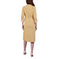 Womens NY Collection 3/4 Roll Tab Sleeve Yellow Shirtdress - image 2