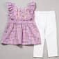 Girls (4-6x) Kids Headquarters(R) 2pc. Plaid Top w/ Solid Capris - image 1